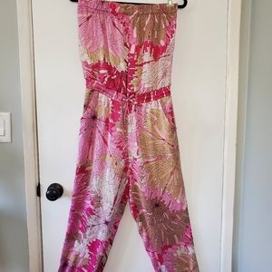 Classique satin floral pant jumpsuit